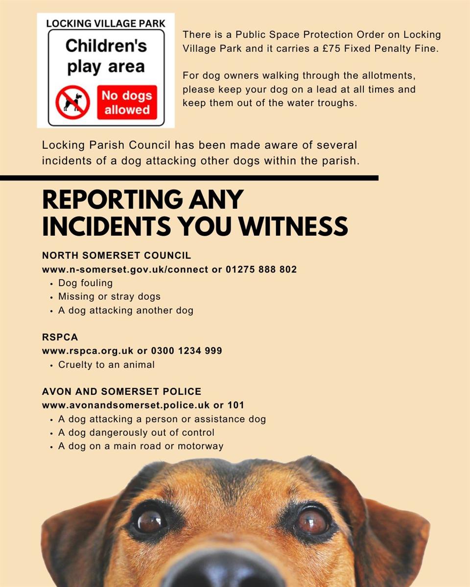 Poster with information of a Public Space Protection Order stating dogs should be kept on leads